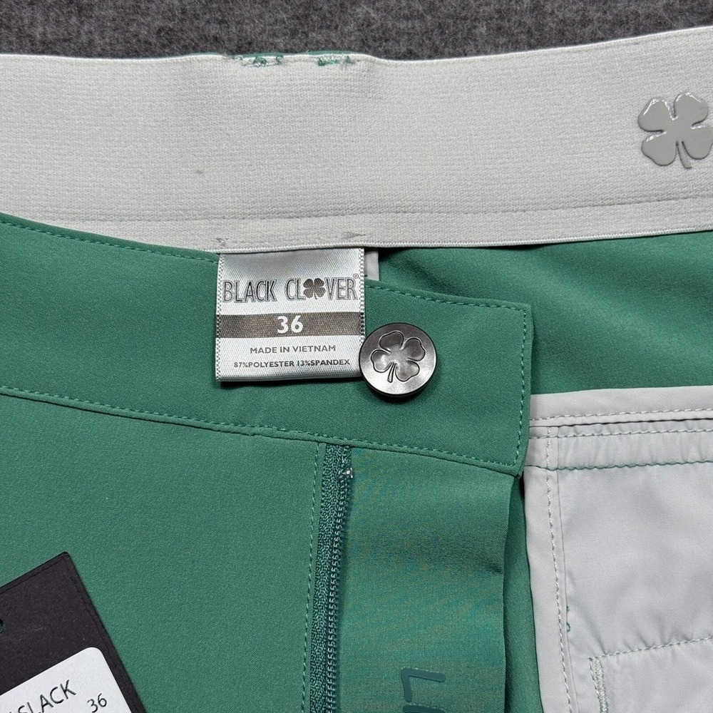 Black Clover Pants Mens‎ 36x31 Jade Green Jack Slack Performance Golf Chino NWT - Picture 6 of 11